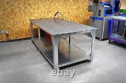 Table de travail pliante en acier pour la fabrication de métal et la soudure de grande taille