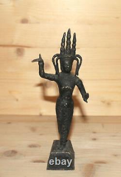 Vintage Main Fait Laiton Danse Figurine De Divinité Hindoue